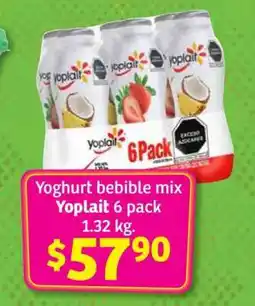 Soriana Híper Yoghurt bebible mix Yoplait 6 pack oferta