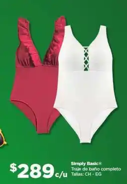 Bodega Aurrerá Simply Basic Traje de baño completo oferta