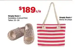 Bodega Aurrerá Simply Basic Sandalias Animal Print oferta