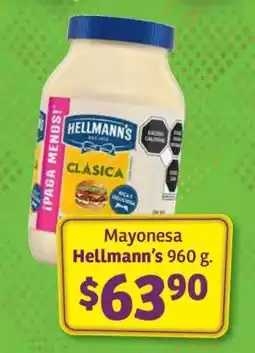 Soriana Híper Mayonesa Hellmann’s 960 g oferta