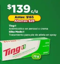 Bodega Aurrerá Ting Antimicotico en aerosol o crema oferta