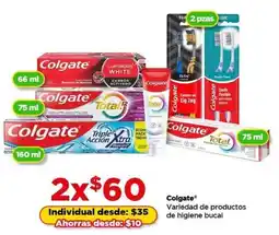 Bodega Aurrerá Colgate variedad de productos de higiene bucal oferta