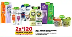 Bodega Aurrerá Sedal, pantene, head & shoulders, herbal essences o fructis oferta