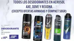 Woolworth Axe, dove, rexona desodorante oferta
