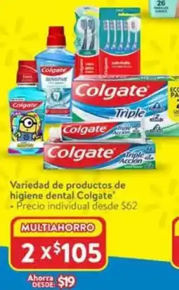 Walmart Colgate variedad de productos de higiene dental oferta
