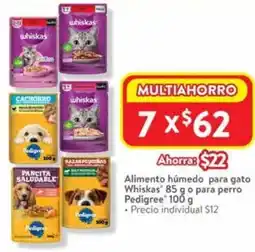 Walmart Whiskas alimento húmedo para gato oferta