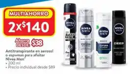 Walmart Antitranspirante en aerosol o espumas para afeitar Nivea Men oferta