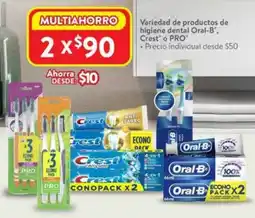 Walmart Variedad de productos de higiene dental Oral-B, Crest o PRO oferta