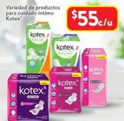 Walmart Variedad de productos para cuidado íntimo Kotex oferta