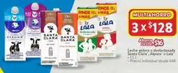 Walmart Santa clara, alpura o lala leche entera o deslactosada oferta