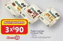 Walmart Chobani flip yoghurt griego oferta