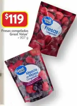 Walmart Great value fresas congeladas oferta