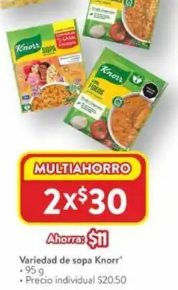 Walmart Knorr variedad de sopa oferta