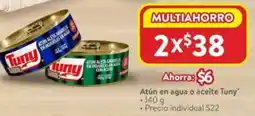 Walmart Tuny atún en agua o aceite oferta