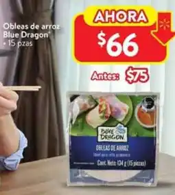Walmart Blue dragon obleas de arroz oferta