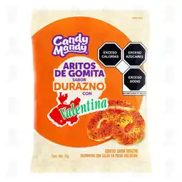 Farmacias Guadalajara Gomitas Candy Mandy Sabor Durazno con Valentina, 65 gr oferta