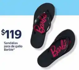 Walmart Barbie sandalias pata de gallo oferta