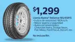 Walmart Llanta alpina reliance 185/65R15 oferta