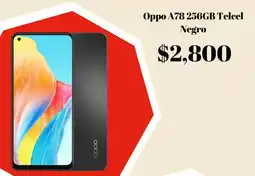 Elektra Oppo A78 telcel negro oferta