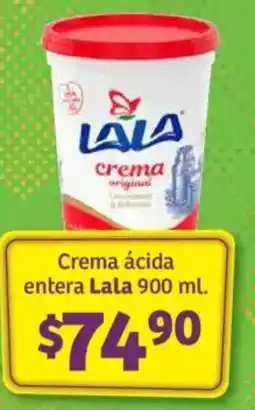 Soriana Mercado Lala crema ácida entera oferta