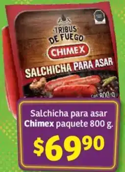 Soriana Mercado Chimex salchicha para asar paquete oferta