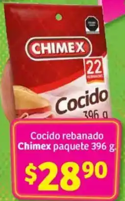 Soriana Mercado Chimex cocido rebanado paquete oferta