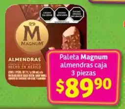 Soriana Mercado Magnum paleta almendras caja oferta