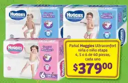 Soriana Mercado Huggies pañal ultraconfort niña 4,5 o 6 oferta