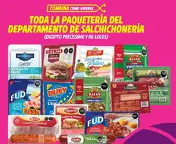 Soriana Híper Toda la paquetería del departamento de salchichonería oferta