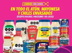 Soriana Híper En todo el atún, mayonesa y chiles envasados e-locos) oferta