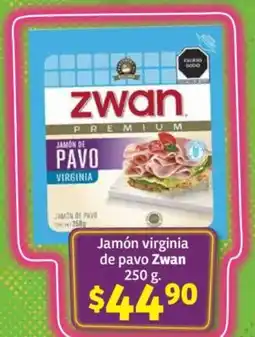 Soriana Híper Jamón virginia de pavo Zwan oferta