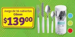 Soriana Híper Gibson Juego de 16 cubiertos oferta