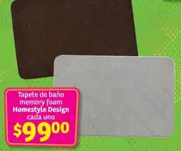 Soriana Híper Homestyle Design Tapete de baño memory foam oferta