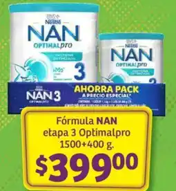 Soriana Mercado Nan fórmula etapa 3 optimalpro oferta