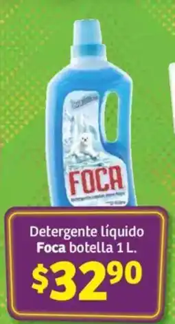 Soriana Mercado Foca detergente líquido botella oferta