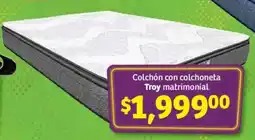 Soriana Mercado Troy colchón con colchoneta matrimonial oferta