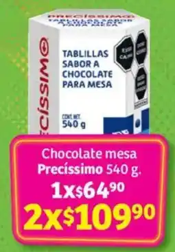 Soriana Mercado Precíssimo chocolate mesa oferta