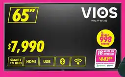 Soriana Mercado Vios smart tv 65" oferta