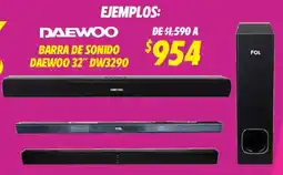 Soriana Mercado Daewoo barra de sonido 32" oferta