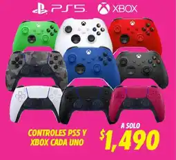 Soriana Mercado Controles ps5 y xbox cada uno oferta