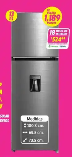 Soriana Mercado Midea refrigerador top mount 13 p3 oferta