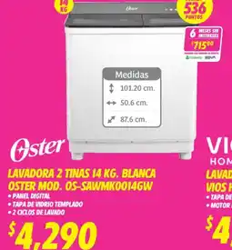 Soriana Mercado Oster lavadora 2 tinas oferta
