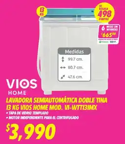 Soriana Mercado Vios home lavadora semiautomática doble tina oferta
