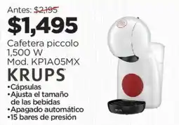 Chedraui Krups cafetera piccolo oferta