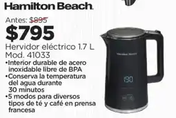Chedraui Hamilton beach hervidor eléctrico oferta