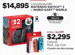 Chedraui Nintendo switch 2 + mario karttm world oferta