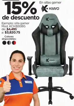 Chedraui Kiwo silla gamer oferta