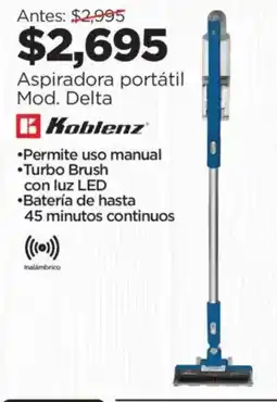 Chedraui Koblenz aspiradora portátil oferta