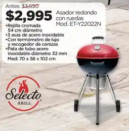 Chedraui Asador redondo con ruedas oferta