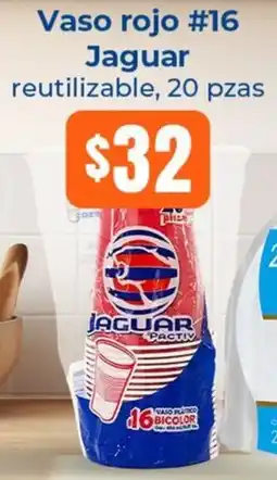 Tiendas Neto Vaso rojo #16 jaguar oferta